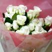 白いバラの花束 本数選択　　　　　　　　　　　　　　10本￥6000～　　