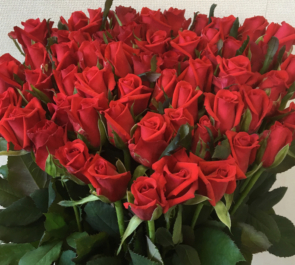 還暦祝い赤バラ花束60本