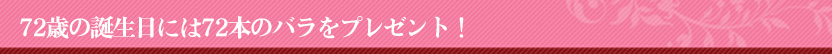 バラの花束72本 誕生日