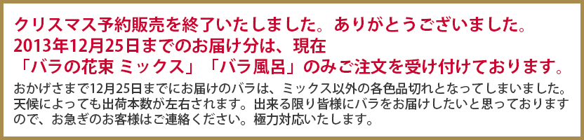 クリスマスプレゼント バラの花束